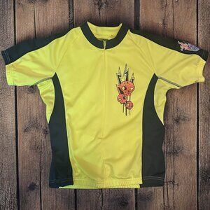 Kanu Bike Boy's Roadster Cycling Jersey Shirt Yellow Size XL‎